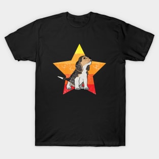 Beagle Dog Star Vintage Design T-Shirt